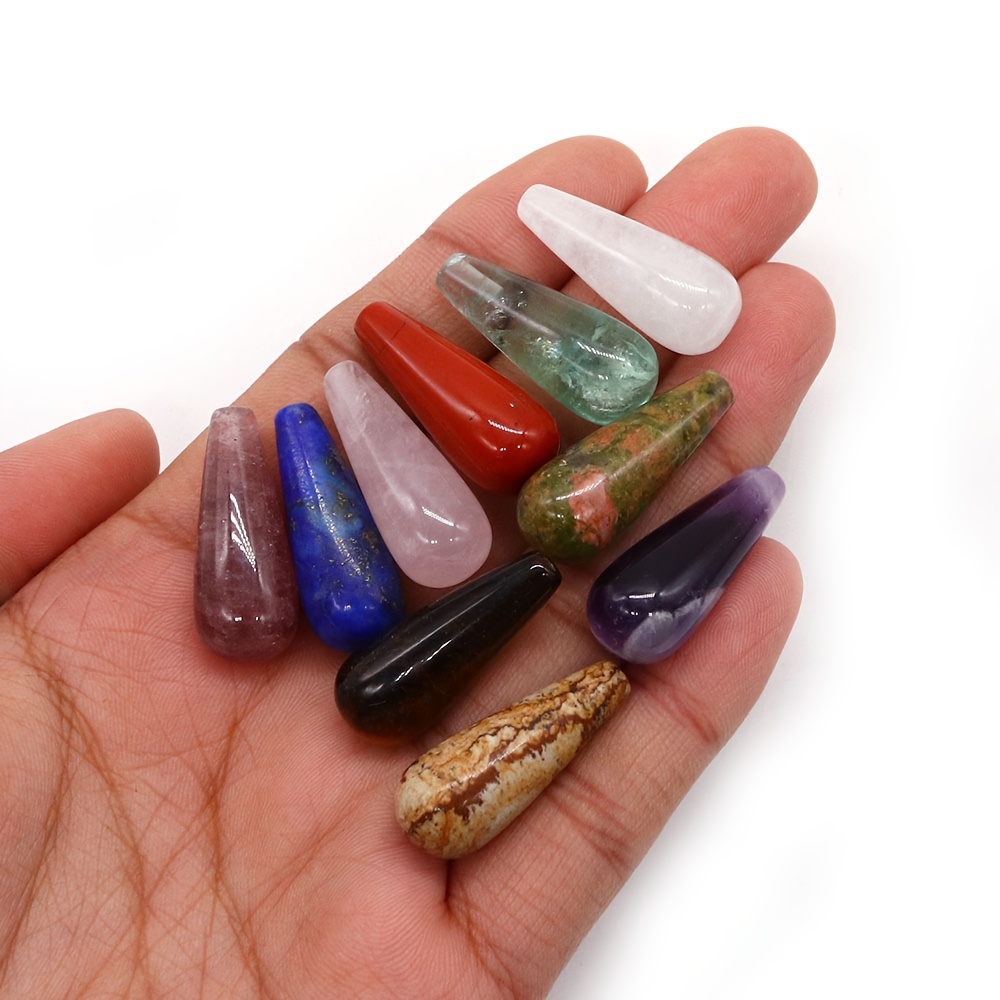 2pcs Strawberry Quartz Loose Beads, Semi-Finished Pendants